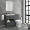 Haywood Grey Modern Sink Vanity Unit + Toilet Package Large Image