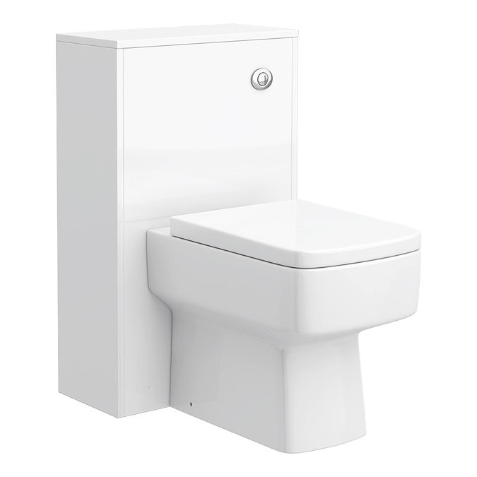 Haywood White Modern Sink Vanity Unit + Toilet Package Standard Large Image