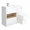 Haywood White Modern Sink Vanity Unit + Toilet Package additional Large Image