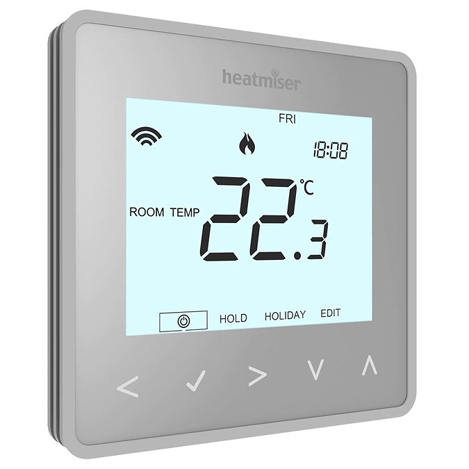 Heatmiser neoAir v2 Wireless Smart Thermostat - Platinum Silver Large Image