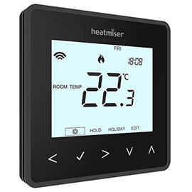 Heatmiser neoAir v2 Wireless Smart Thermostat - Sapphire Black Medium Image