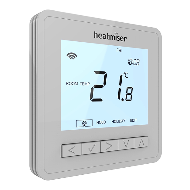 Heatmiser neoAir v3 Wireless Smart Thermostat - Platinum Silver
