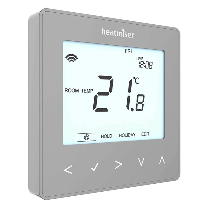 Heatmiser neoStat V2 - Programmable Thermostat - Platinum Silver Large Image