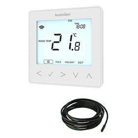 Heatmiser neoStat-e V2 - Electric Floor Heating Thermostat - Glacier White Large Image