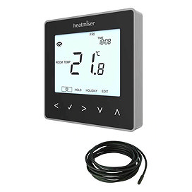 Heatmiser neoStat-e V3 - Electric Floor Heating Thermostat - Sapphire Black