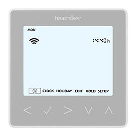 Heatmiser neoStat-hw V2 - Hot Water Programmer - Platinum Silver Medium Image