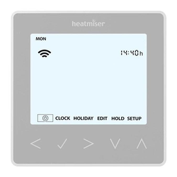 Heatmiser neoStat-hw V2 - Hot Water Programmer - Platinum Silver Large Image