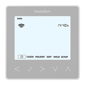 Heatmiser neoStat-hw V2 - Hot Water Programmer - Platinum Silver Large Image