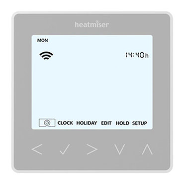 Heatmiser neoStat-hw V2 - Hot Water Programmer - Platinum Silver  Profile Large Image