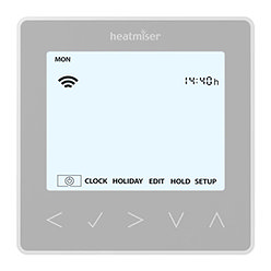Heatmiser neoStat-hw V3 - Hot Water Programmer - Platinum Silver
