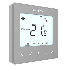 Heatmiser neoStat V2 - Programmable Thermostat - Platinum Silver Medium Image