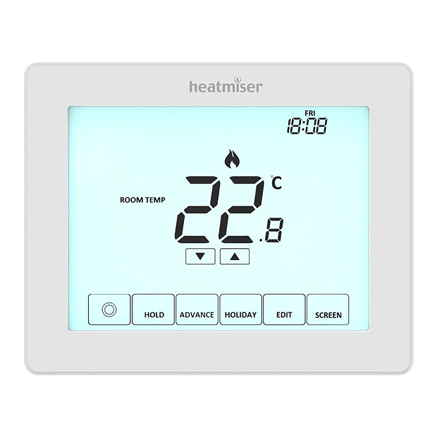Heatmiser Programmable Touchscreen Room Thermostat - Heatmiser Touch v2  Profile Large Image