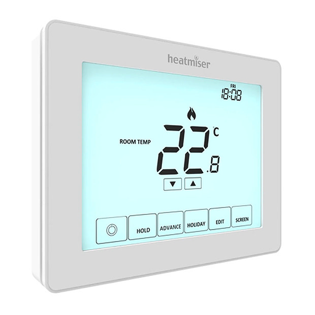 Heatmiser Programmable Touchscreen Room Thermostat - Heatmiser Touch v2 Large Image