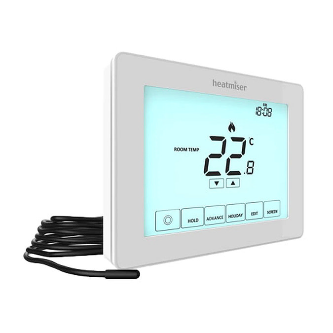 Heatmiser Touchscreen Electric Floor Heating Thermostat - Touch-e V2 Large Image