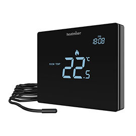 Heatmiser Touchscreen Electric Floor Thermostat - Touch-e Carbon Medium Image