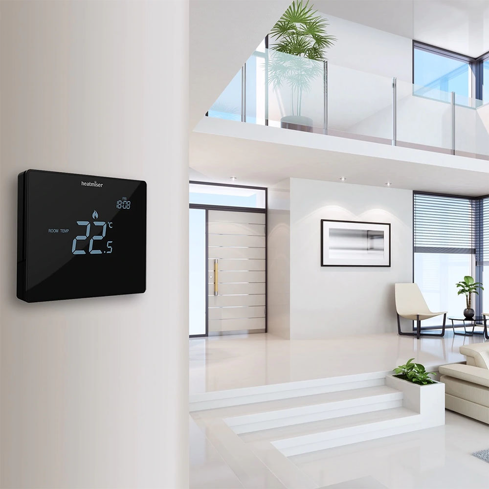 Heatmiser Touchscreen Thermostat - Heatmiser Touch Carbon  Feature Large Image