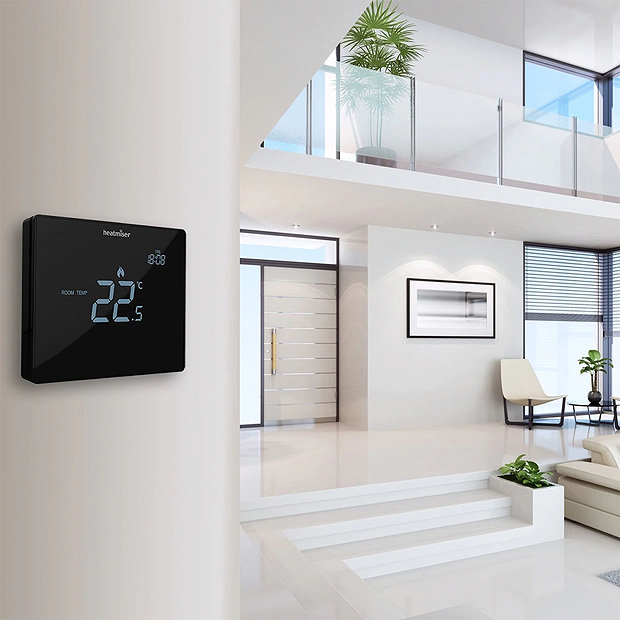 Heatmiser Touchscreen Thermostat - Heatmiser Touch Carbon  Feature Large Image