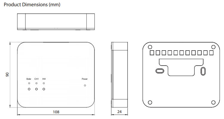 Heatmiser Two Channel Wireless Receiver - RF Switch