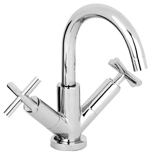 Ultra Helix Crosshead Mono Basin Mixer w/ High Swivel Spout & Waste Profile Large Image
