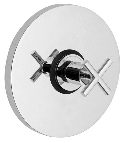Helix Concealed Thermostatic Sequential Shower Valve with Round Plate Large Image