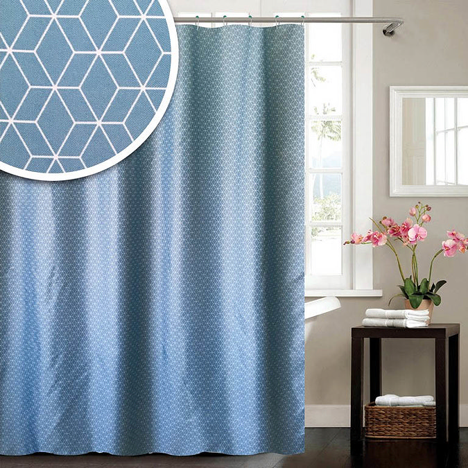 Helix W1800 x H1800mm Polyester Shower Curtain Large Image