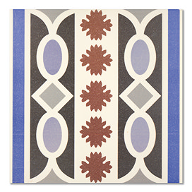 Hellier Border Patterned Wall and Floor Tiles - 200 x 200mm
