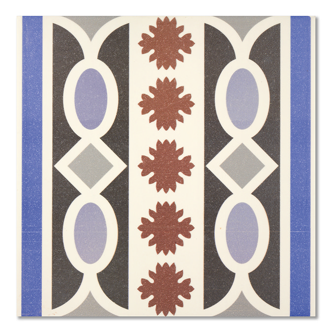 Hellier Border Patterned Wall and Floor Tiles - 200 x 200mm