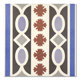 Hellier Border Patterned Wall and Floor Tiles - 200 x 200mm