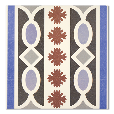 Hellier Border Patterned Wall and Floor Tiles - 200 x 200mm