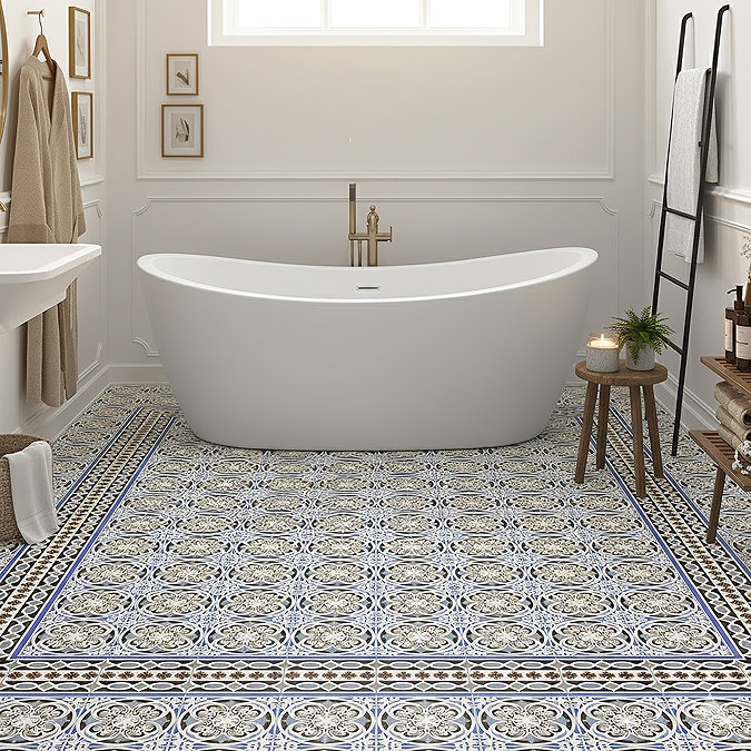 Hellier Victorian Patterned Wall and Floor Tiles - 200 x 200mm