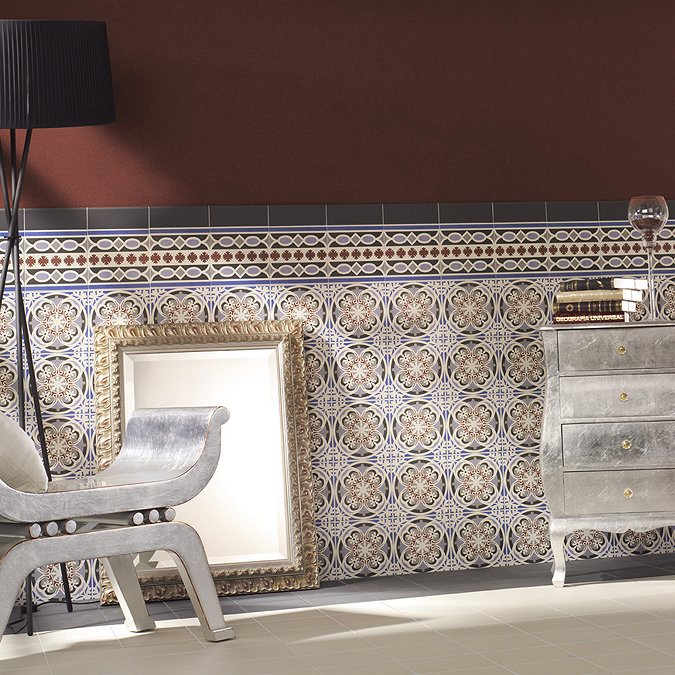 Hellier Patterned Wall and Floor Tiles - 200 x 200mm