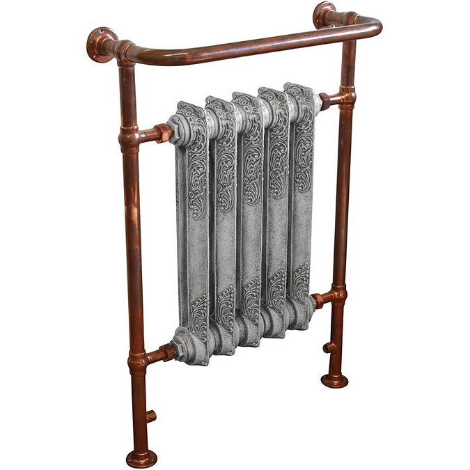 Helmsley Traditional 960 x 675mm Heated Towel Radiator - Copper Large Image