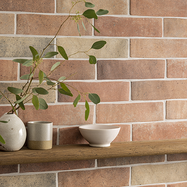 Helston Terracotta Brick Effect Wall & Floor Tiles - 62 x 235mm