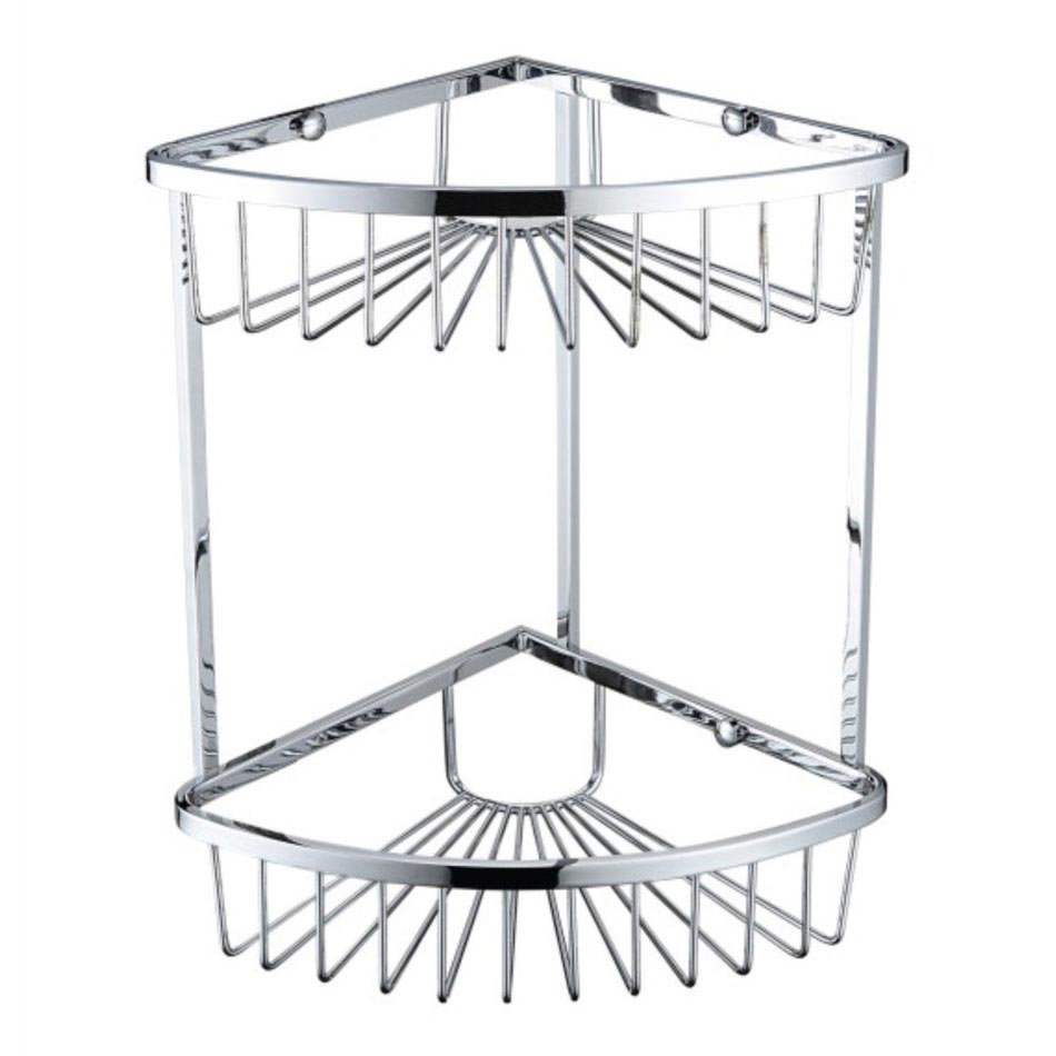 Heritage 2 Tier Corner Wire Basket Victorian Plumbing.co.uk