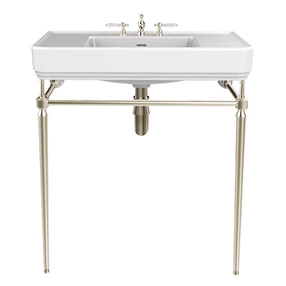 Heritage Abingdon 800mm Large Wynwood Basin & Washstand - Vintage Gold Large Image