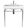 Heritage Abingdon 800mm Large Wynwood Basin & Washstand - Chrome Large Image