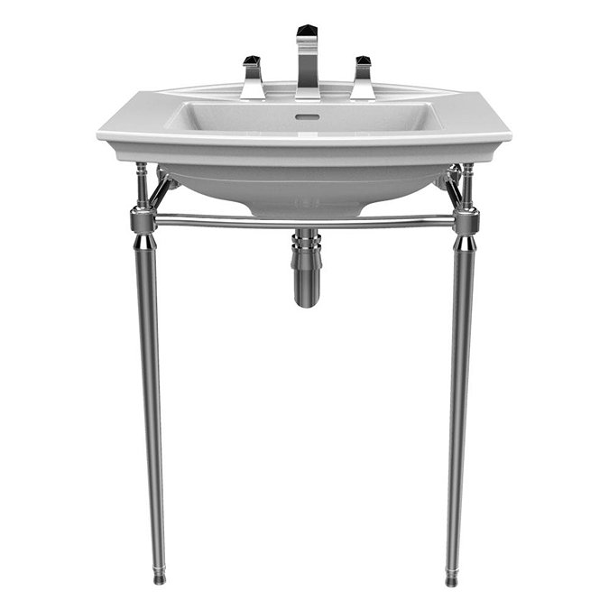 Heritage Abingdon Blenheim Basin & Washstand - Chrome Large Image