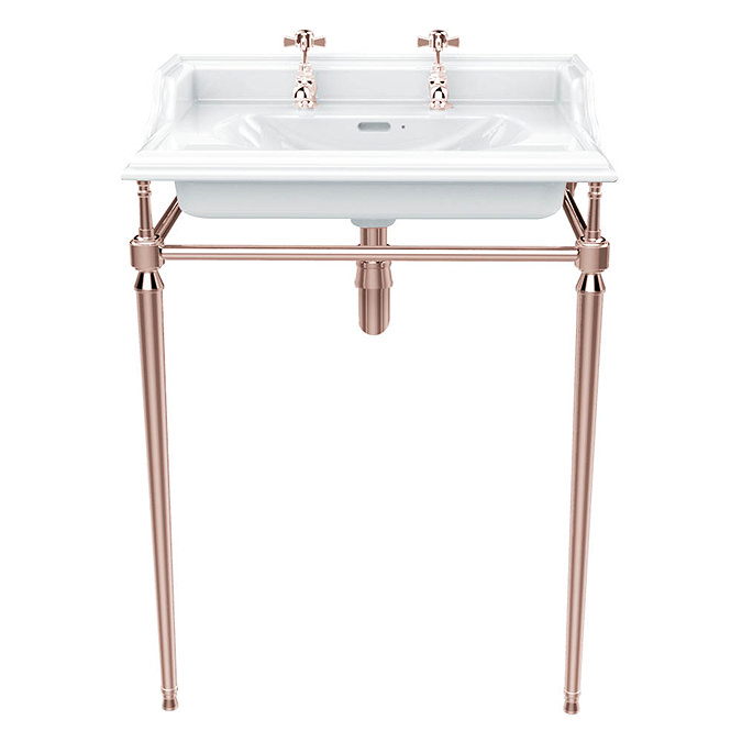 Heritage Abingdon Dorchester Basin & Washstand - Rose Gold Large Image