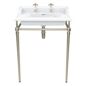 Heritage Abingdon Dorchester Basin & Washstand - Vintage Gold Large Image