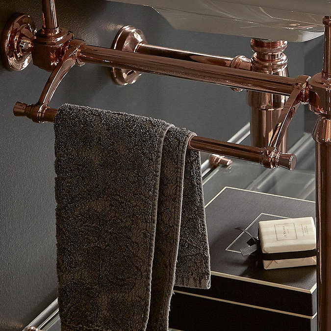 Heritage Abingdon Washstand Towel Rail - Chrome - WTABUNI Profile Large Image