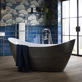 Heritage Alderley Croc Skin Effect Freestanding Acrylic Bath (1730 x 730mm) Large Image