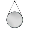 Heritage Amberley Black 800mm Illuminated Circular Mirror with Demister Pad - MAMBL800