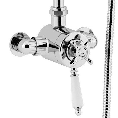 Heritage Avenbury Exposed Shower with Deluxe Fixed Riser Kit & Diverter to Handset - AVEDUAL01  In B