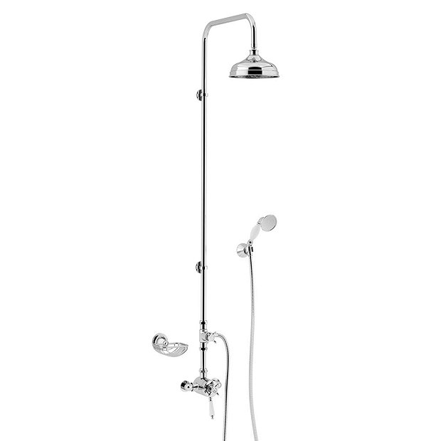 Heritage Avenbury Exposed Shower with Deluxe Fixed Riser Kit & Diverter