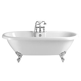 Heritage Baby Oban Double Ended Roll Top Bath with Feet (1495x795mm) Large Image