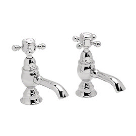 Heritage - Hartlebury Basin Pillar Taps - Chrome - THRC00 Large Image