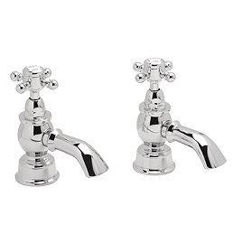 Heritage - Hartlebury Bath Pillar Taps - Chrome - THRC01 Large Image