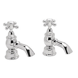 Heritage - Hartlebury Bath Pillar Taps - Chrome - THRC01 Large Image