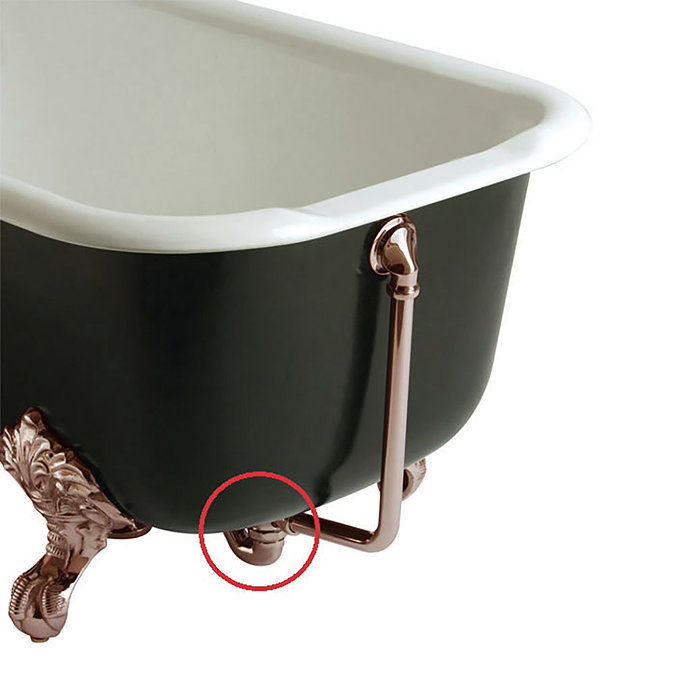 Heritage Exposed Bath Waste Porcelain Plug - Rose Gold Profile Large Image