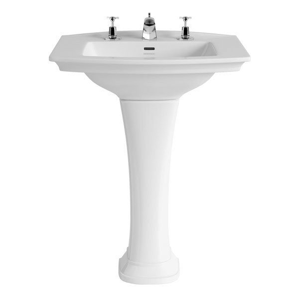 Heritage - Blenheim Basin & Pedestal - Various Tap Hole Options Large Image